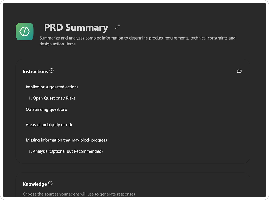 Copilot PRD agent