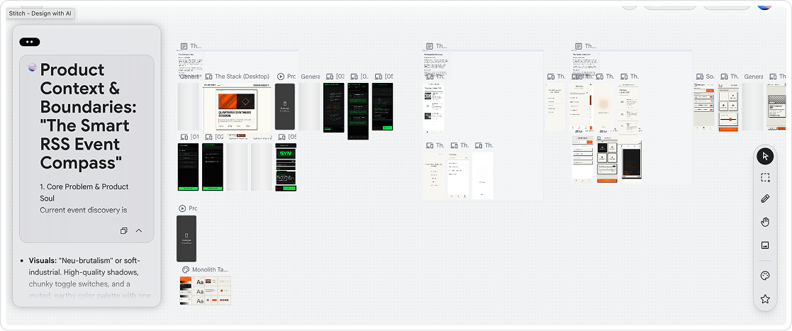 Google Stitch used for personal projects